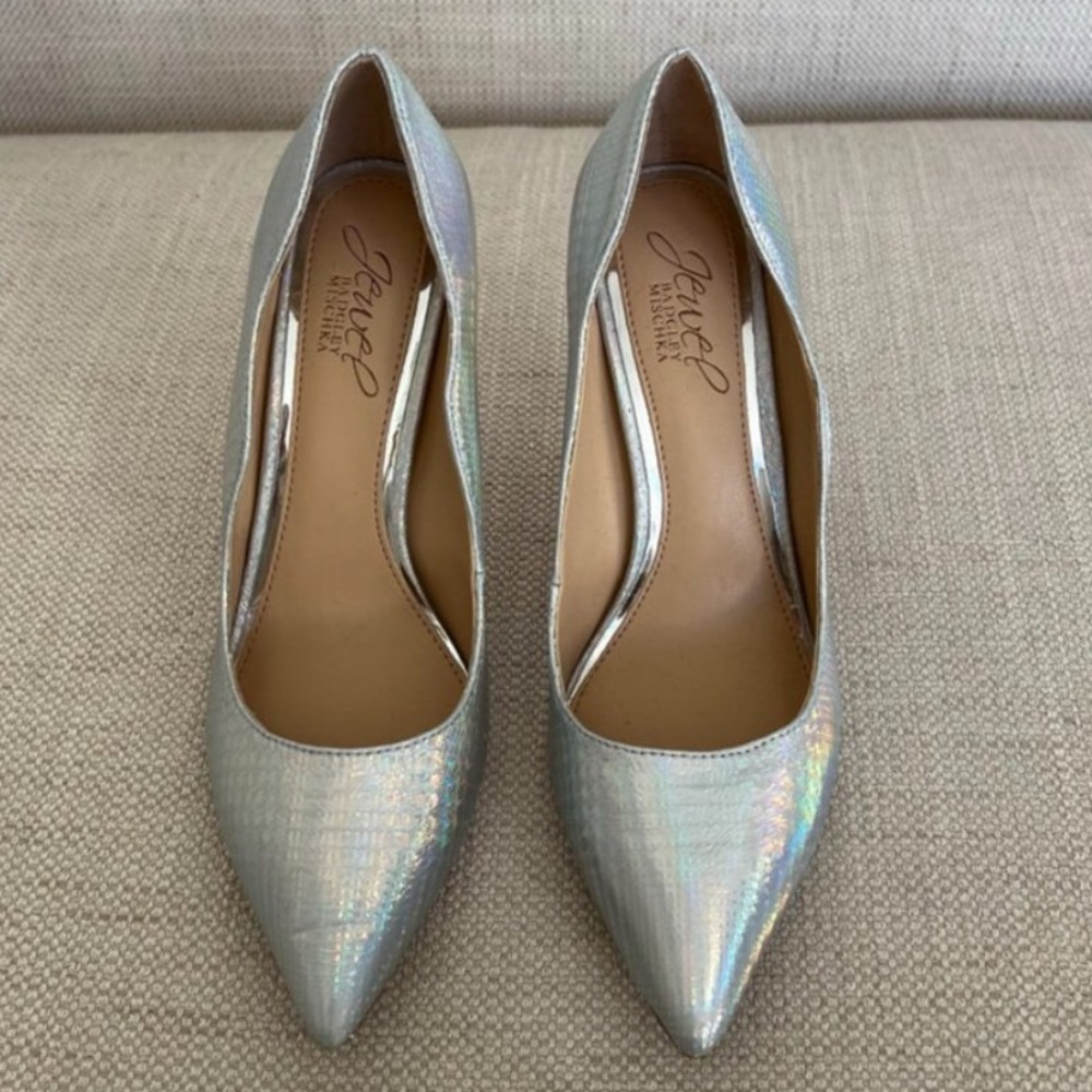 Badgley Mischka Jewel Riley Iridescent High Heels Pumps Size: 6 - Picture 8 of 14